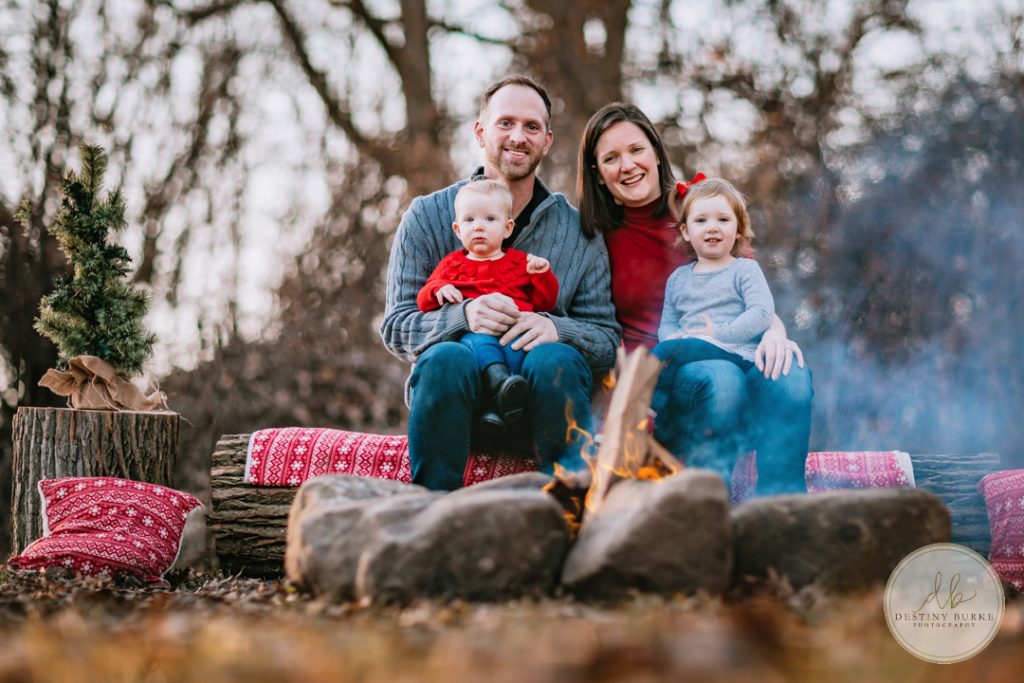Family Campfire Smores Photography at Cobblestone Wedding Barn Scottsville, NY