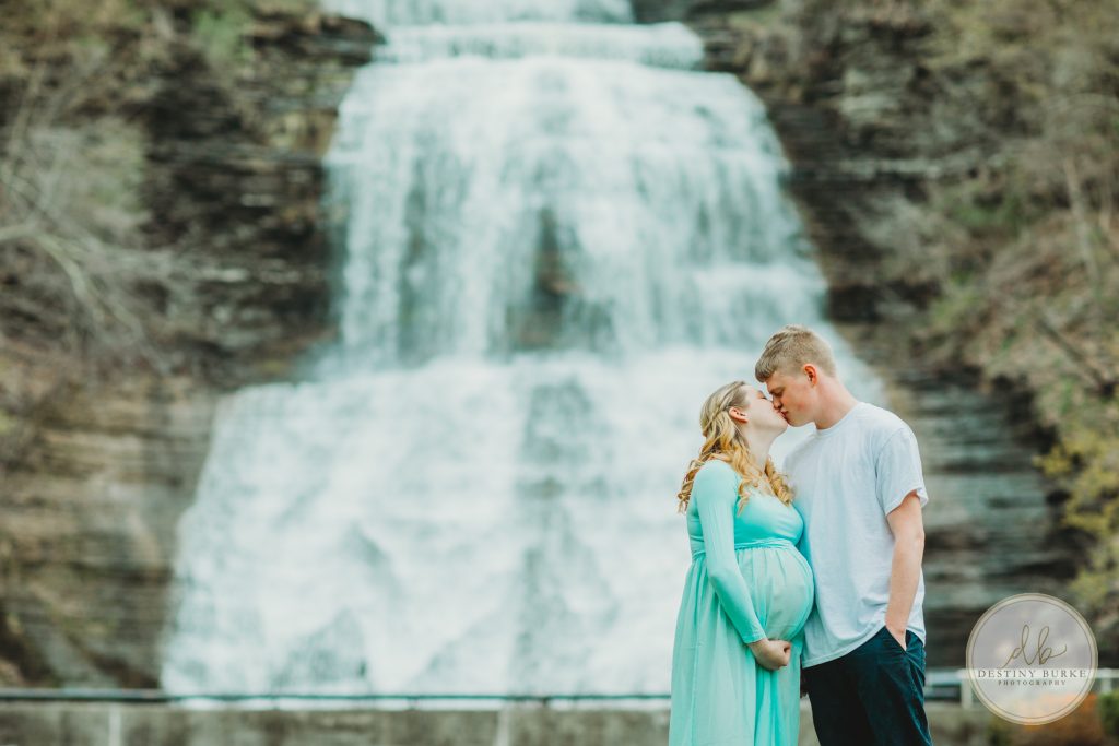 Watkins Glen Maternity Session, Waterfalls