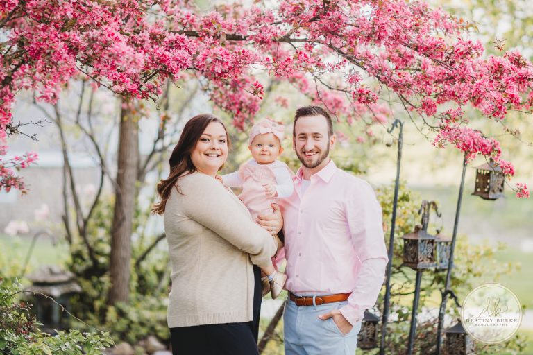 Family, Session, Photography, Pose, Pink, Trees, Crab apple