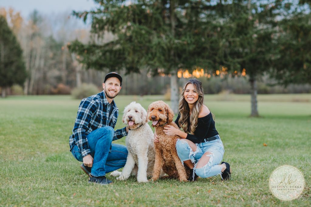 goldendoodles, photoshoot, dogs, puppies, couple, Black Creek Park, Destiny Burke Photography, Black Creek Park, North Chili, Rochester, NY, upstate,
