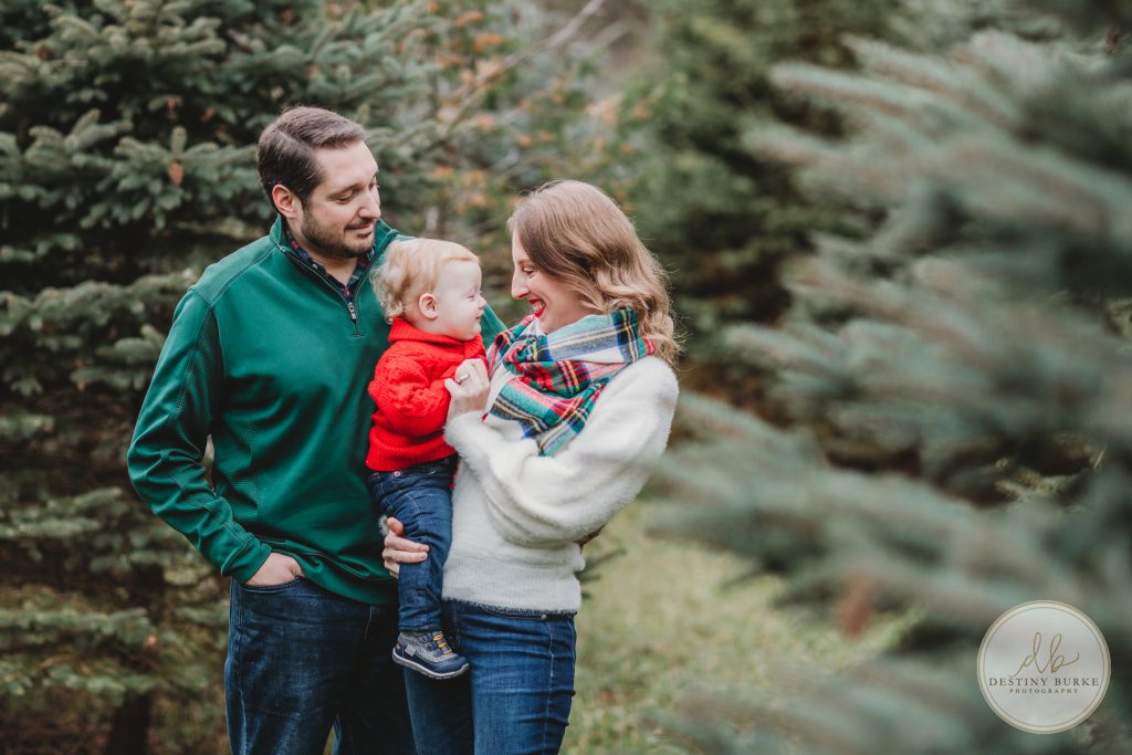 Christmas, Tree, Farm, Mini, Session, Photography, McPherson Orchards, LeRoy, NY, Destiny Burke Photography, Rochester, photographer, posing, family, trees, christmas,