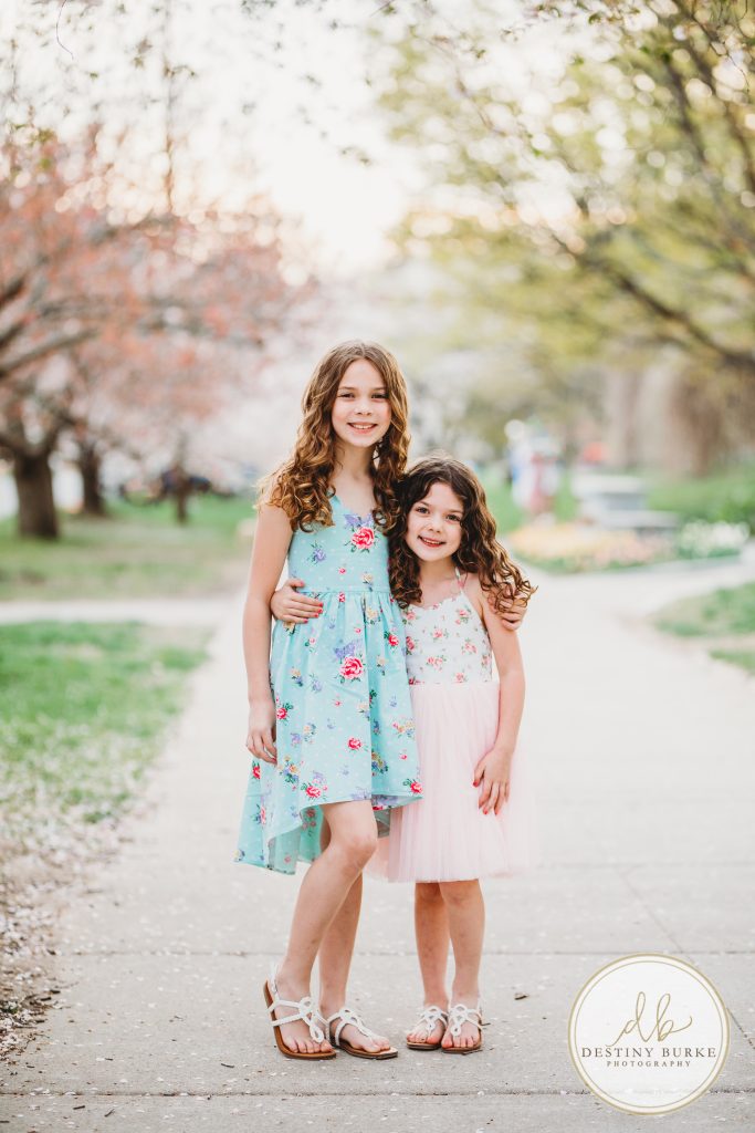 Family, posing, cherry blossom, mini, session, Destiny Burke Photography, photography, photographer, Highland Park, Rochester, NY, New York