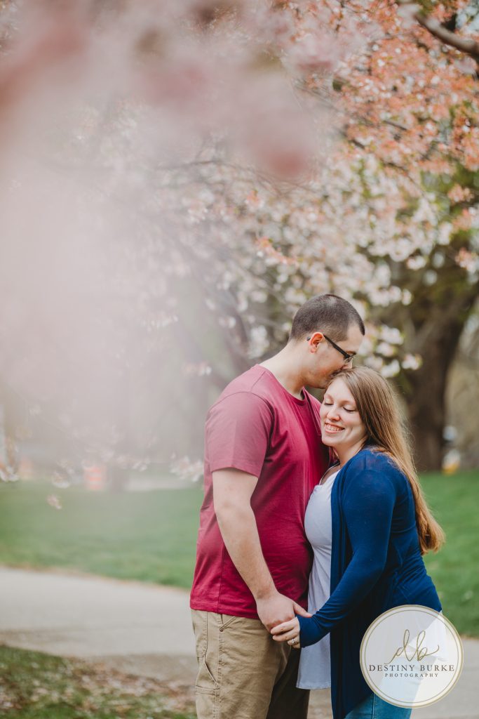 Family, posing, cherry blossom, mini, session, Destiny Burke Photography, photography, photographer, Highland Park, Rochester, NY, New York