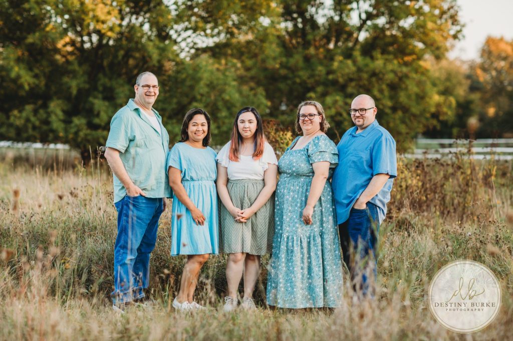 family photography in Caledonia, NY in field in the fall, near Rochester, NY, Family Photo shoot.