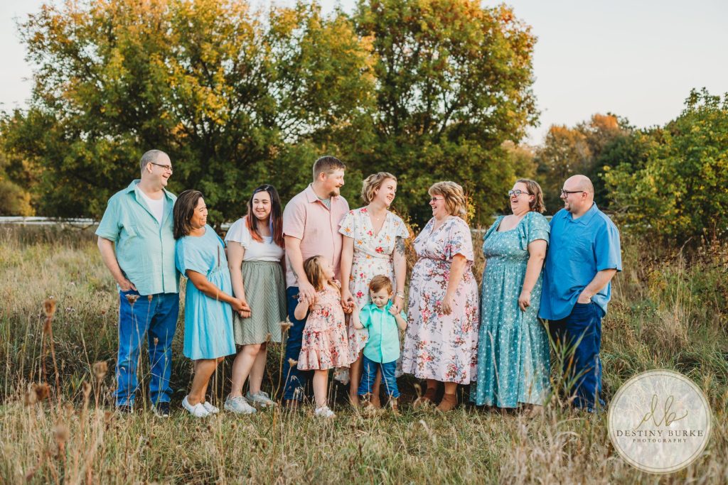 family photography in Caledonia, NY in field in the fall, near Rochester, NY, Family Photo shoot.