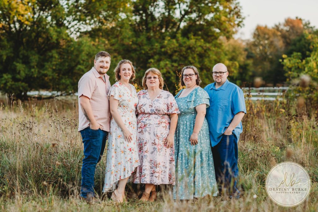 family photography in Caledonia, NY in field in the fall, near Rochester, NY, Family Photo shoot.
