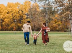 Best family photographer near Rochester, NY, family photography session in the fall, extended family portrait session in Chili, NY, family of four, Black Creek Park,
