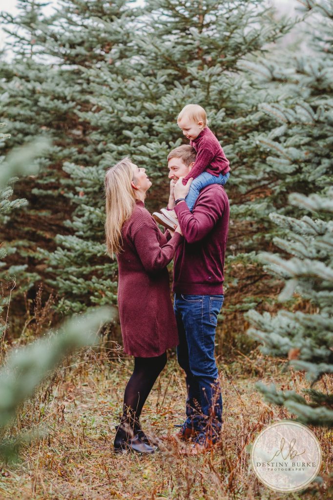 Christmas Mini Photo Sessions near Rochester, NY at McPherson Orchards, Family Photographer