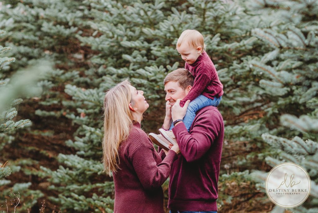 Christmas Mini Photo Sessions near Rochester, NY at McPherson Orchards, Family Photographer