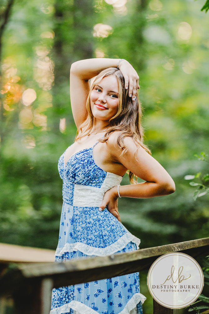 Natural Light Senior Photo of Sienna Laughing During Sunset Senior Portrait Session in Upstate New York, Rochester, Pittsford.