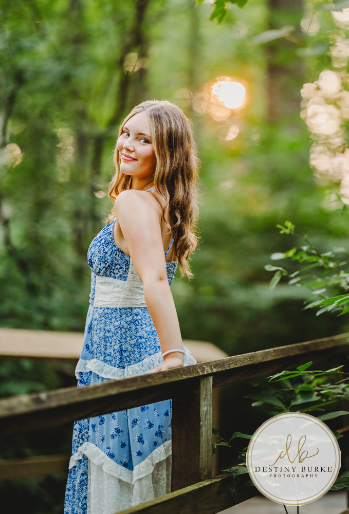Natural Light Senior Photo of Sienna Laughing During Sunset Senior Portrait Session in Upstate New York, Rochester, Pittsford.